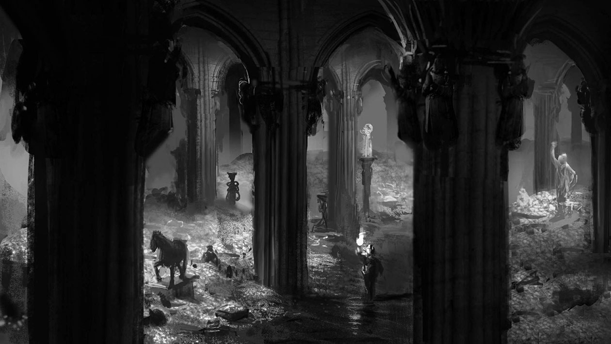 Pillar Architecture Art from Dark Souls II