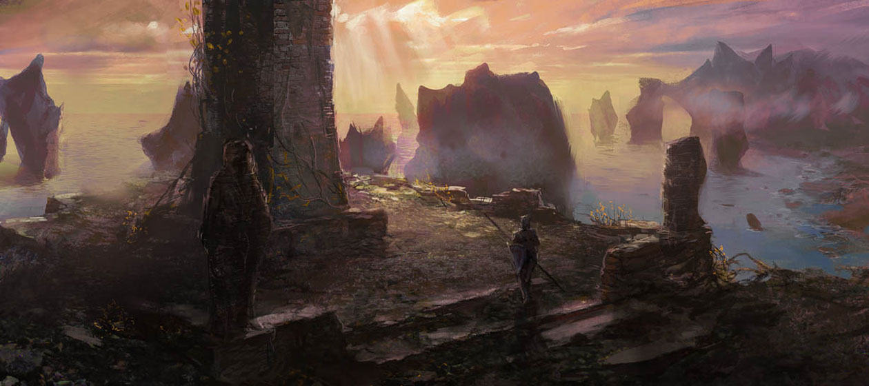 Ruins on Coast Art from Dark Souls II