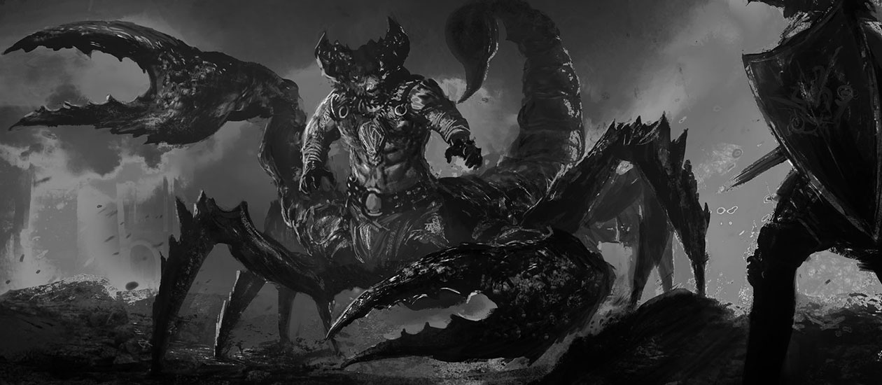Scorpion Enemy Art from Dark Souls II