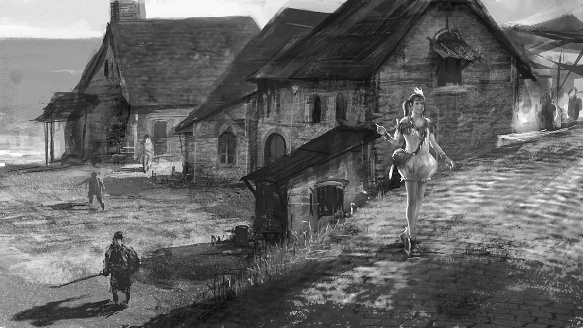 Village Art from Dark Souls II