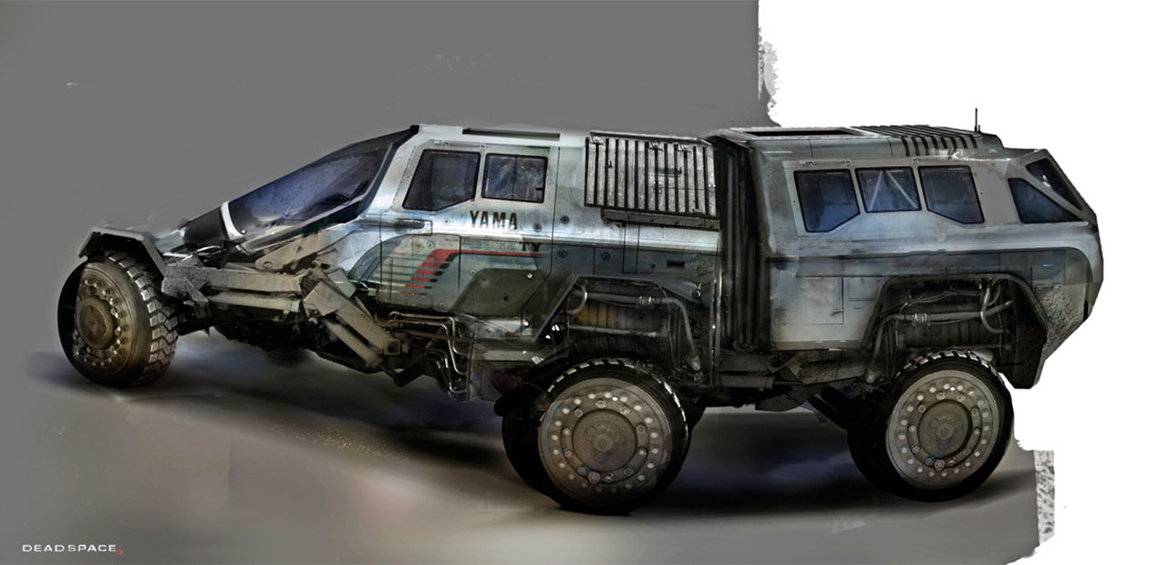 6-Wheel Vehicle Art from Dead Space 3