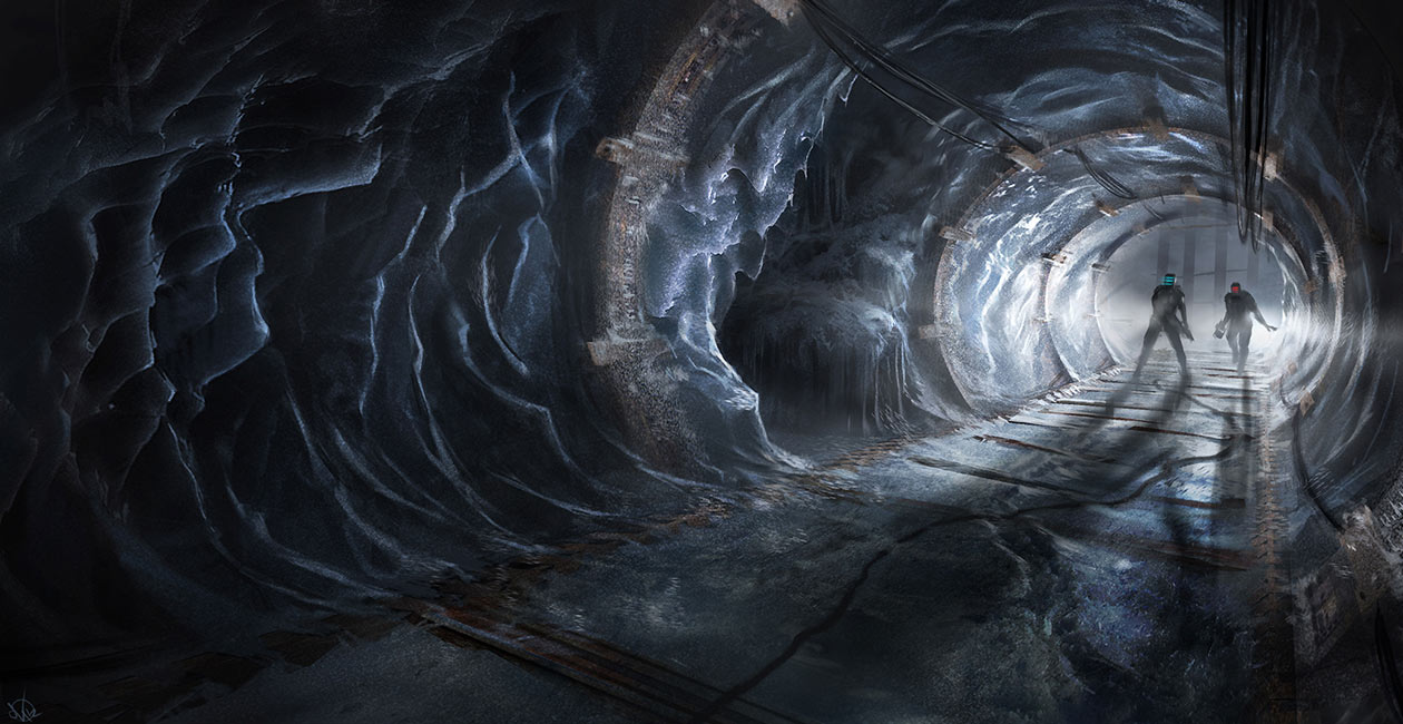 Ice Tunnel Art from Dead Space 3