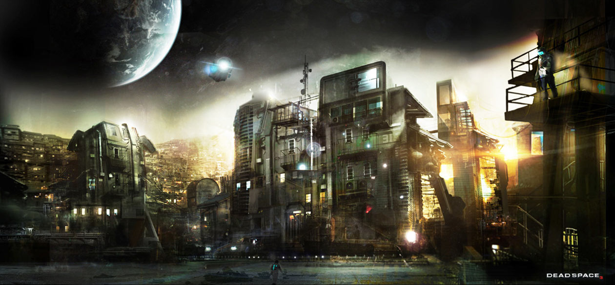 Lunar Colony View Art from Dead Space 3