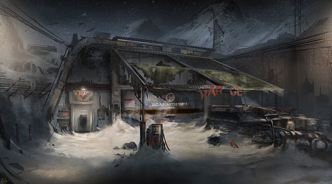 Pipeline Garage Art from Dead Space 3
