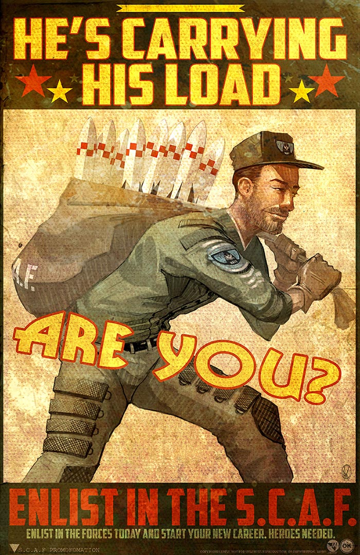 S.C.A.F. Carry Your Load Poster Art from Dead Space 3