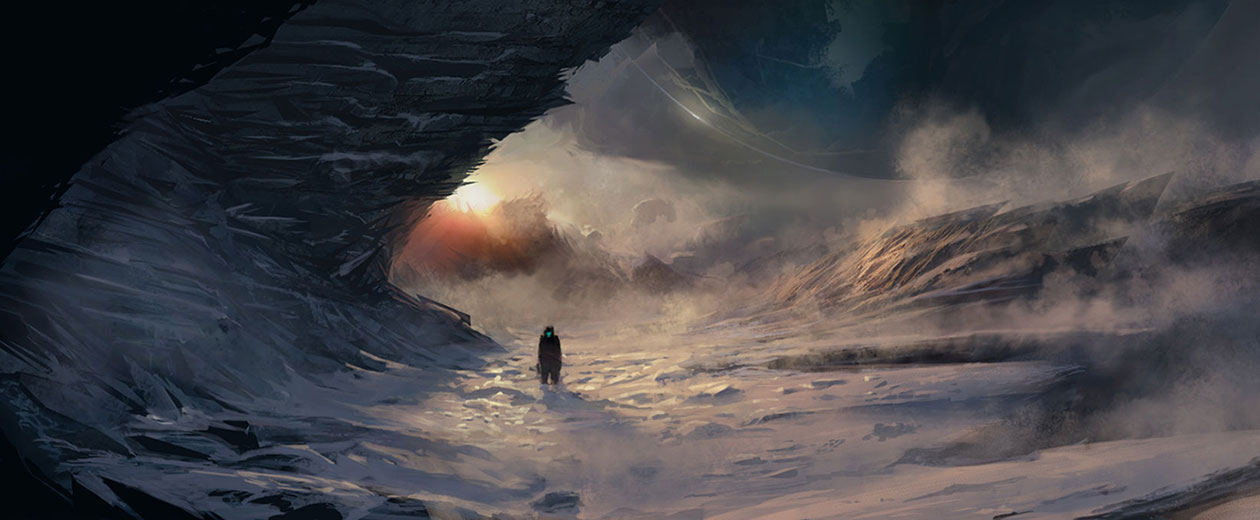 Snowy Cliff Art from Dead Space 3