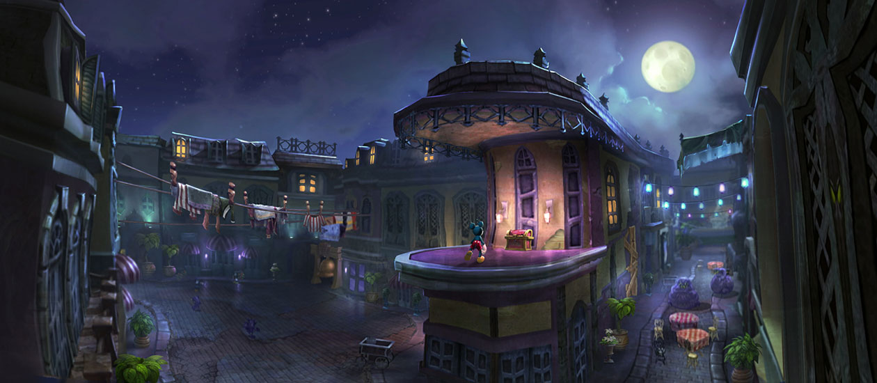 Courtyard Art from Epic Mickey 2: The Power of Two