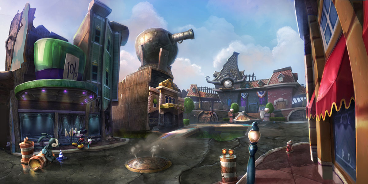 Mean Street South Art from Epic Mickey 2: The Power of Two