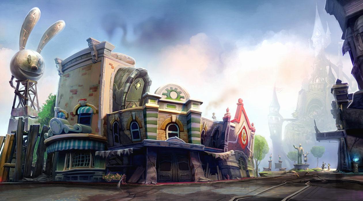 Ostown Buildings Art from Epic Mickey 2: The Power of Two