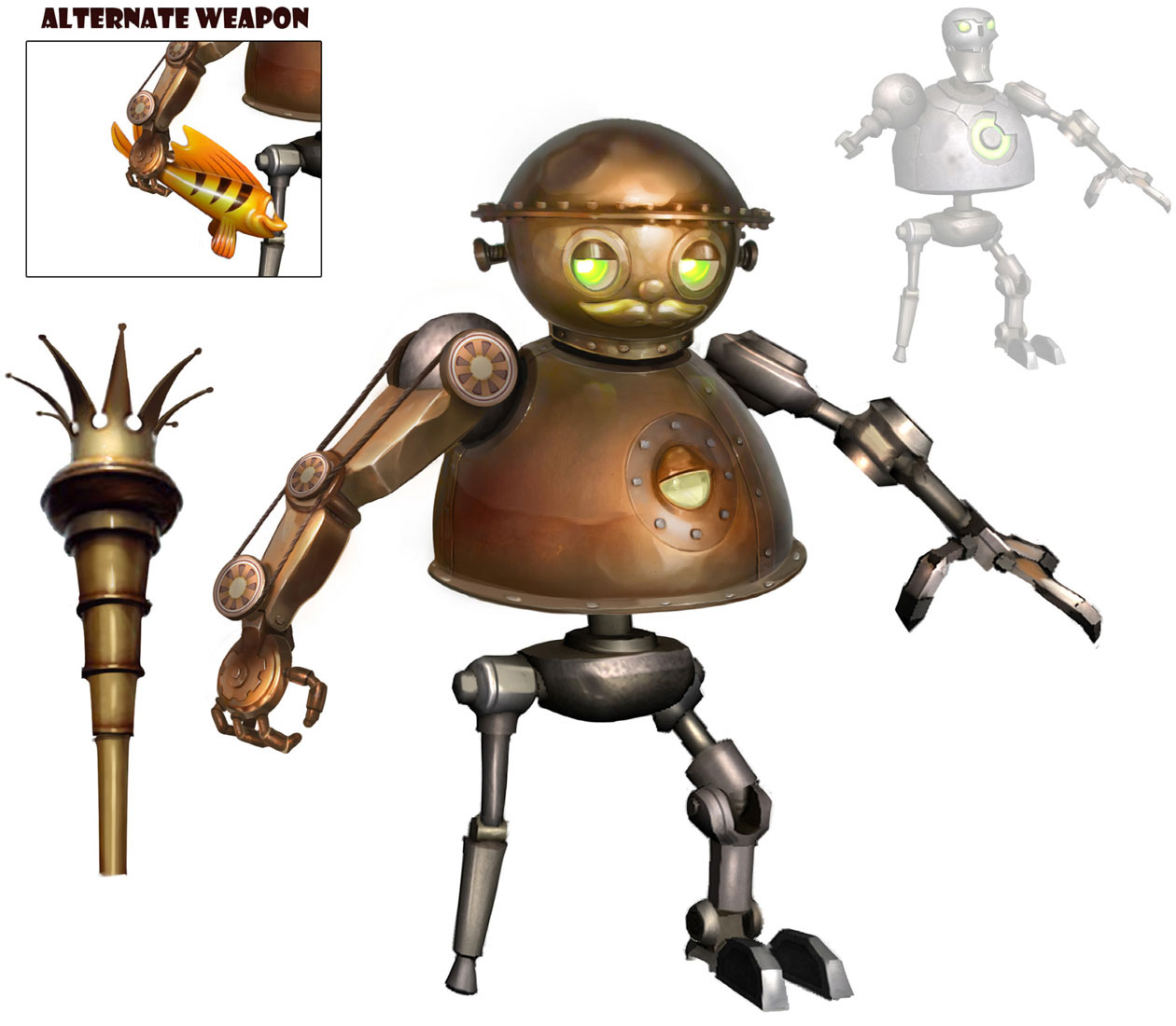 Tik-Tok Basher Art from Epic Mickey 2: The Power of Two