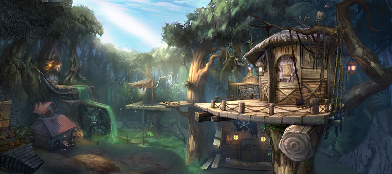 Treehouse Art from Epic Mickey 2: The Power of Two