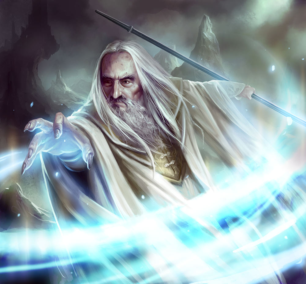 Saruman Art from Guardians of Middle-earth