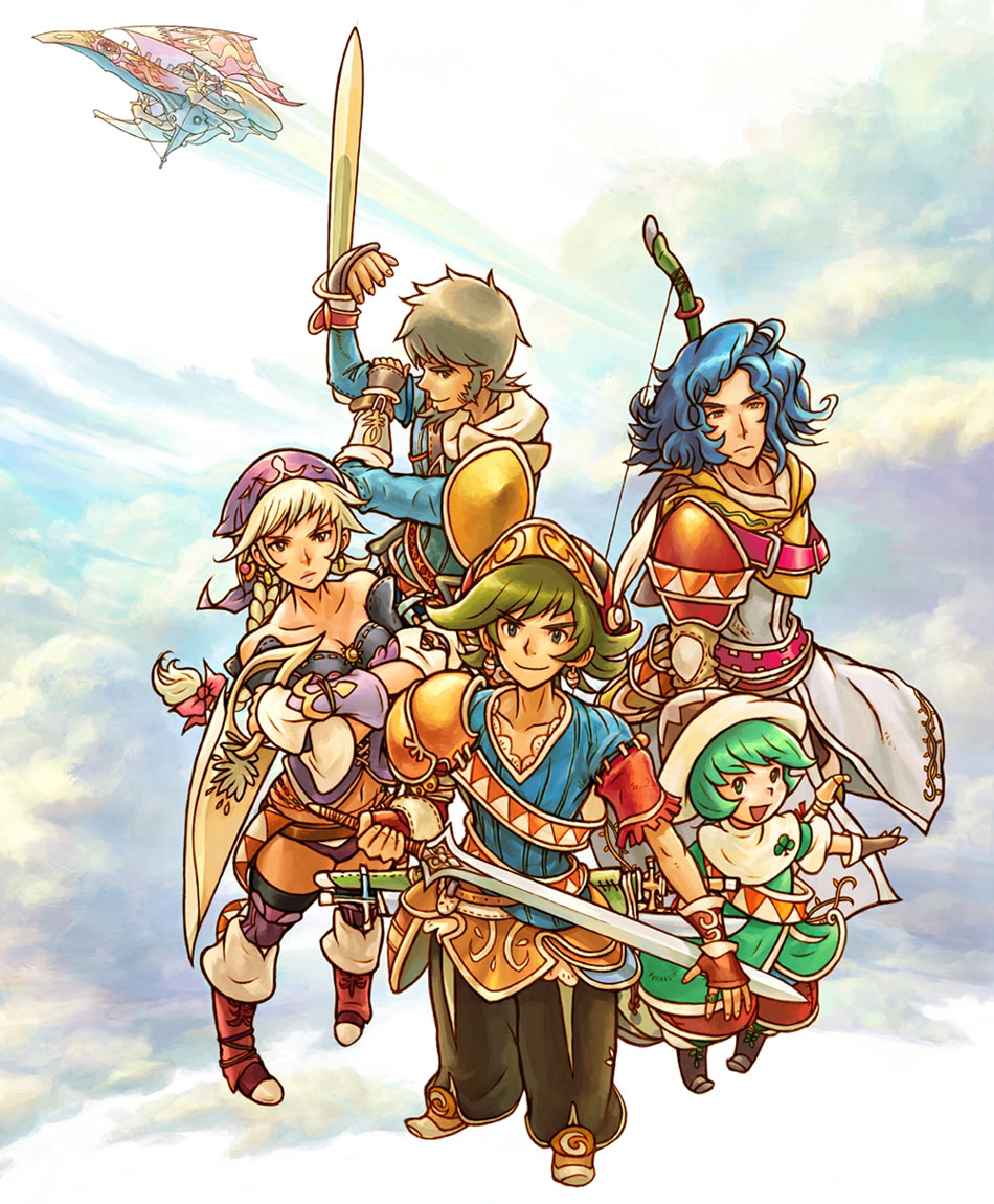 Main Characters Art from Heroes of Mana