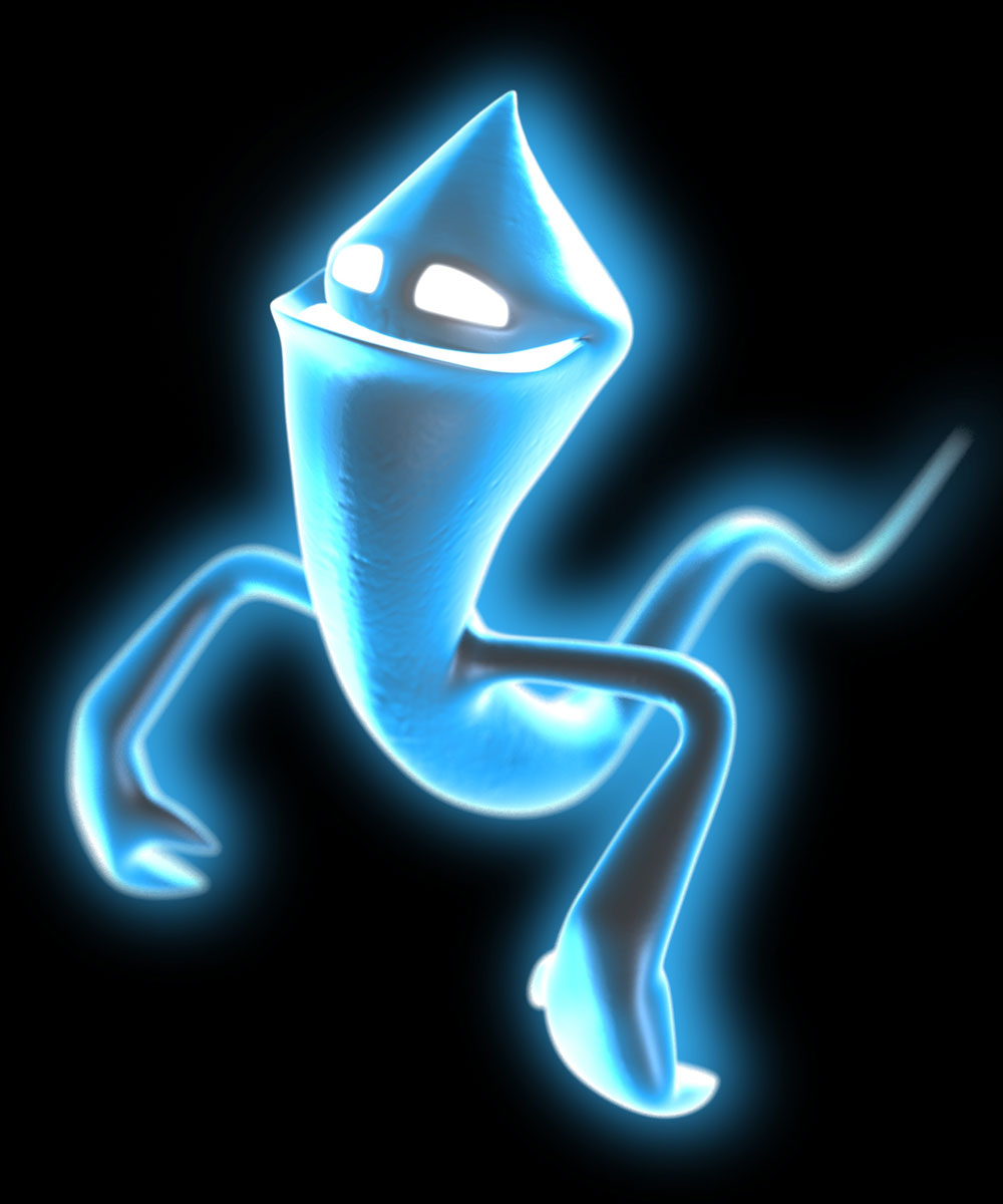 Blue Ghost Art from Luigi's Mansion: Dark Moon