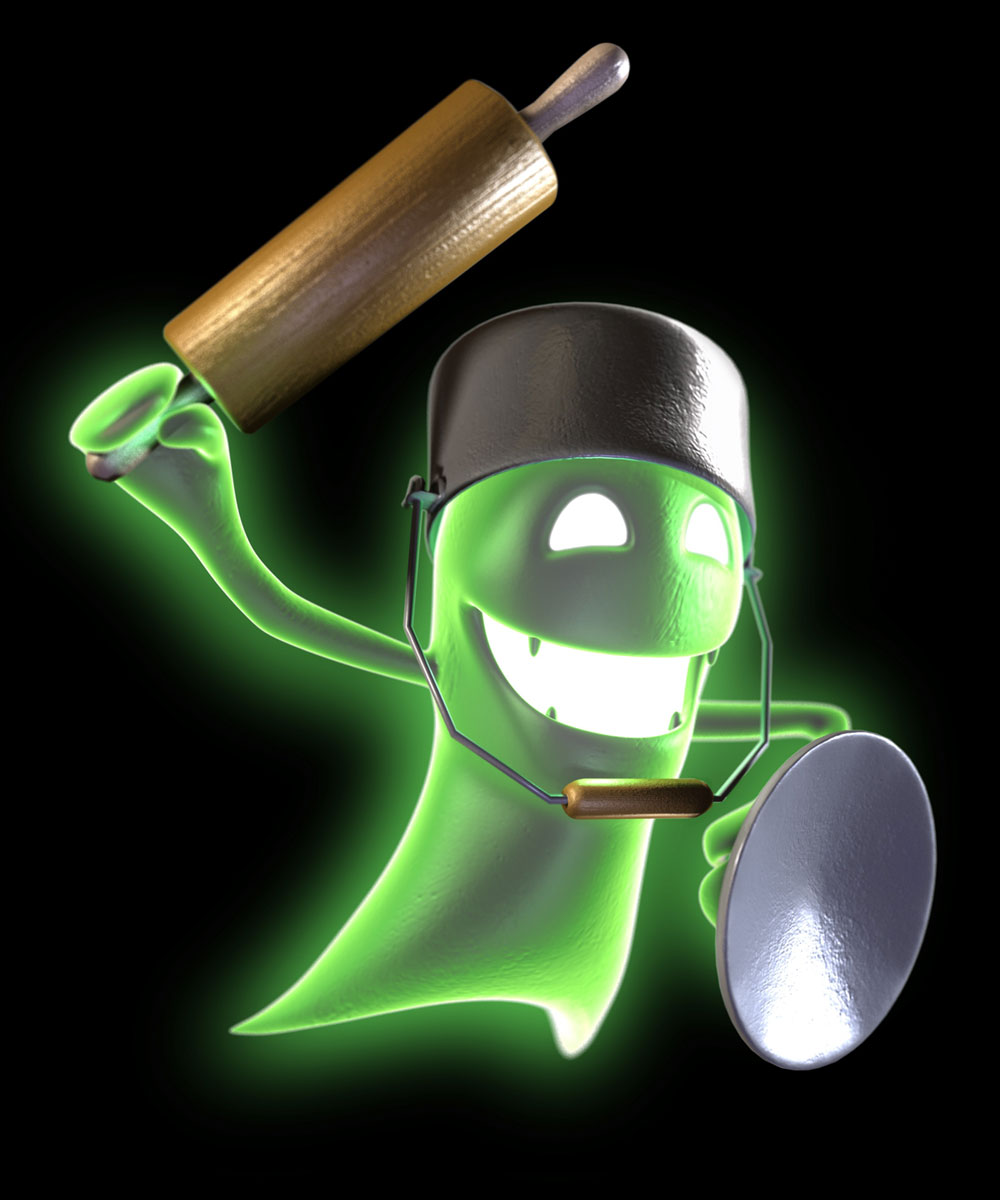 Green Ghost Art from Luigi's Mansion: Dark Moon
