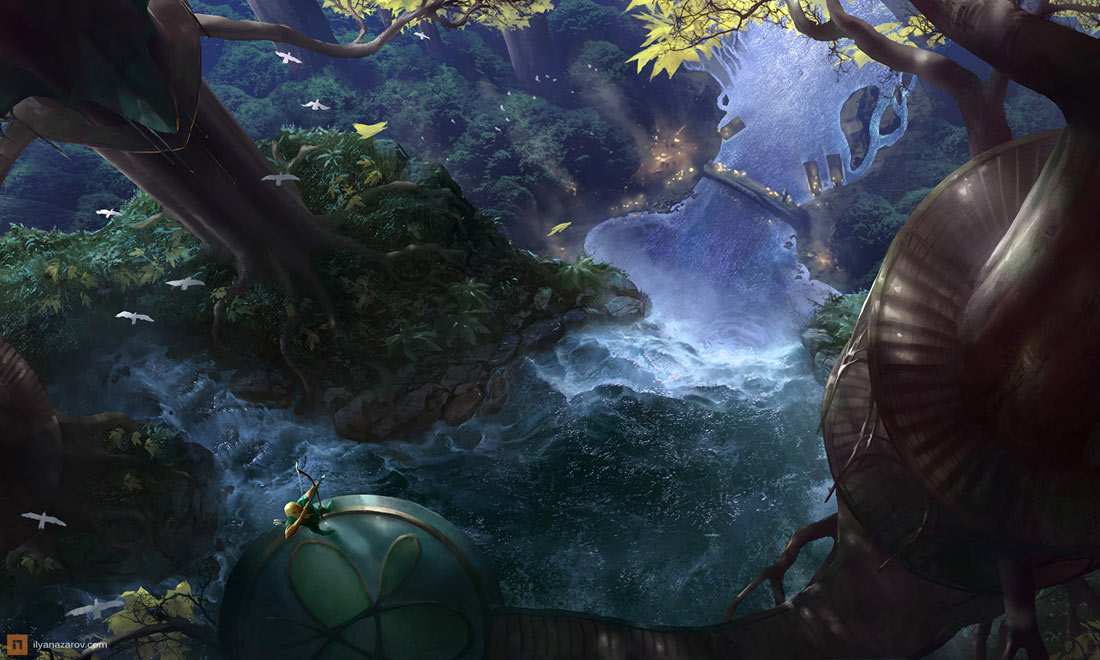 Elves Tree Dwellings Art from The Lord of the Rings: War in the North