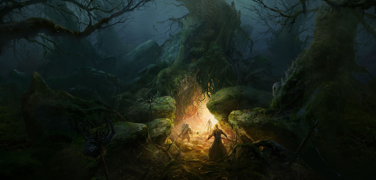 Mirkwood Cave Entrance Art from The Lord of the Rings: War in the North