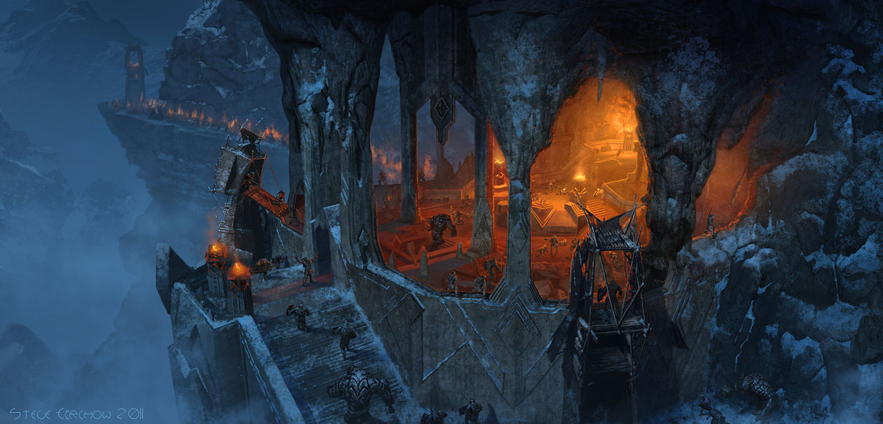 Mountain Siege Art from The Lord of the Rings: War in the North