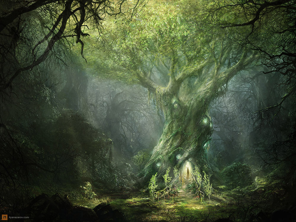 Wizard in Tree Art from The Lord of the Rings: War in the North