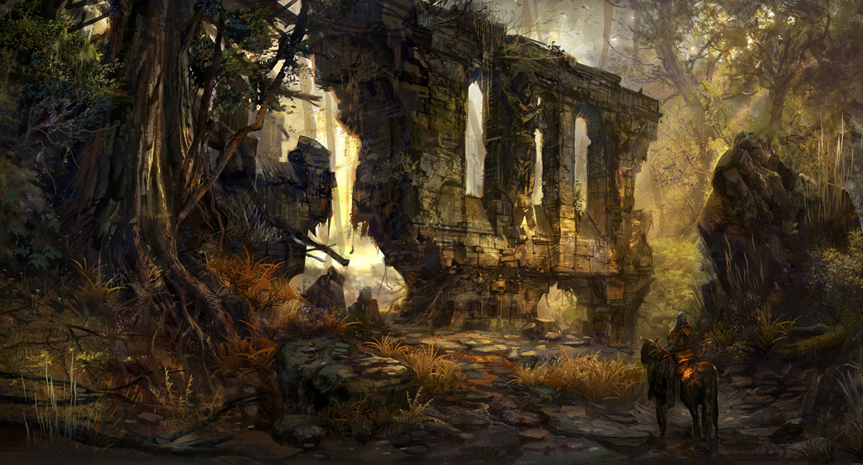 Forest Ruins Art from Of Orcs and Men