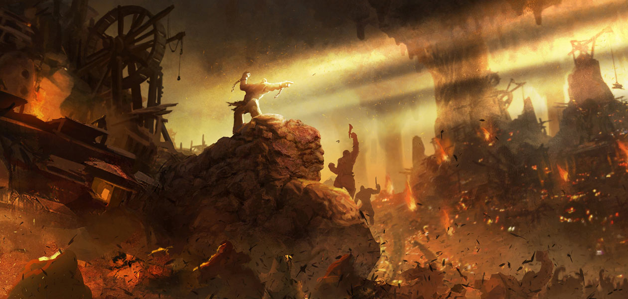 Orc Battle Rally Art from Of Orcs and Men
