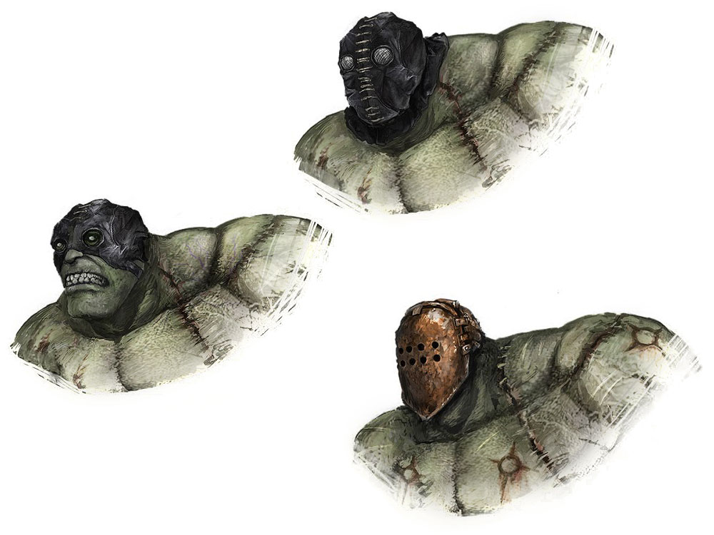 Orc Berserker Heads Art from Of Orcs and Men