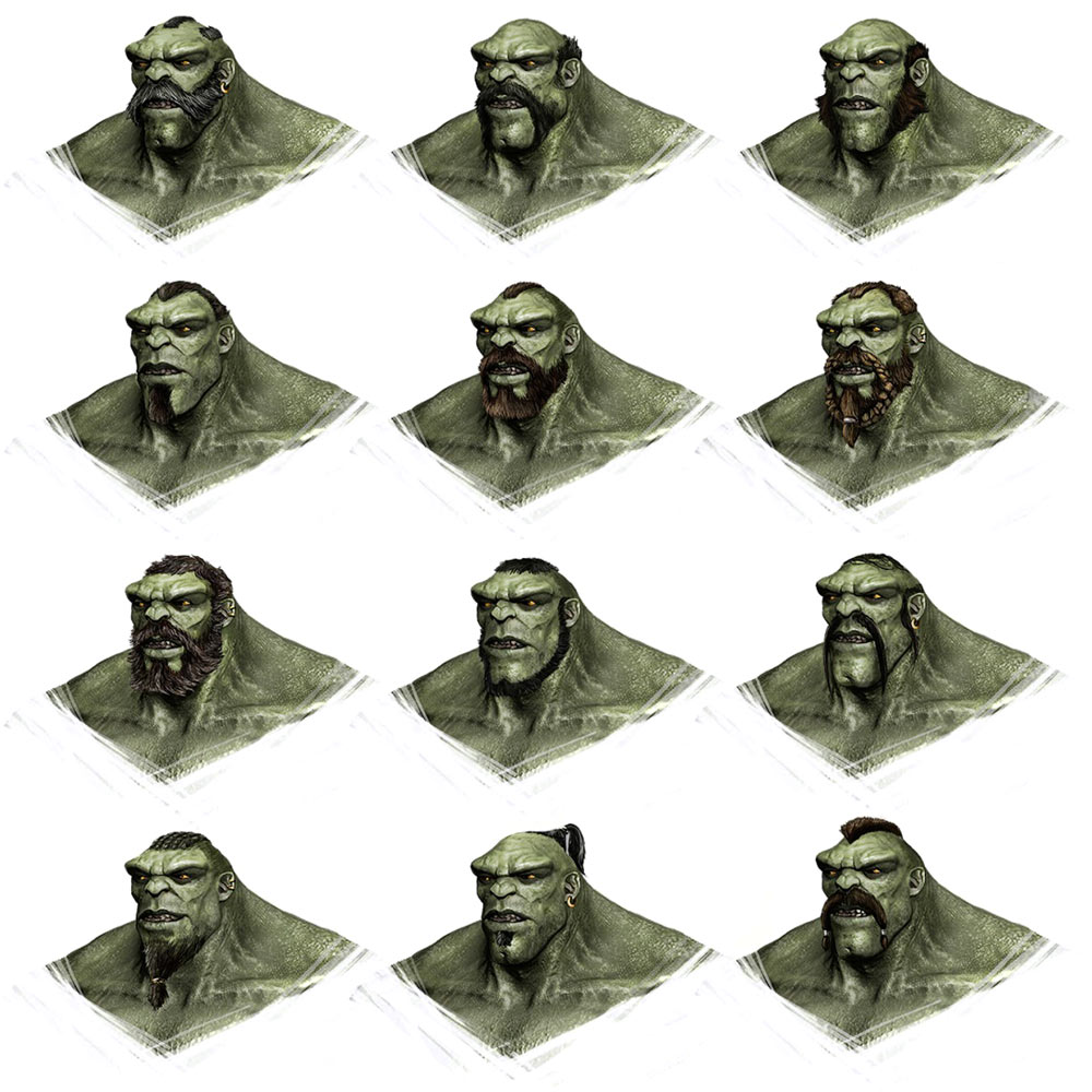 Orc Heads Art from Of Orcs and Men