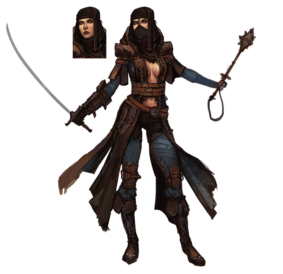 Sisters of Laments, Masked Art from Of Orcs and Men