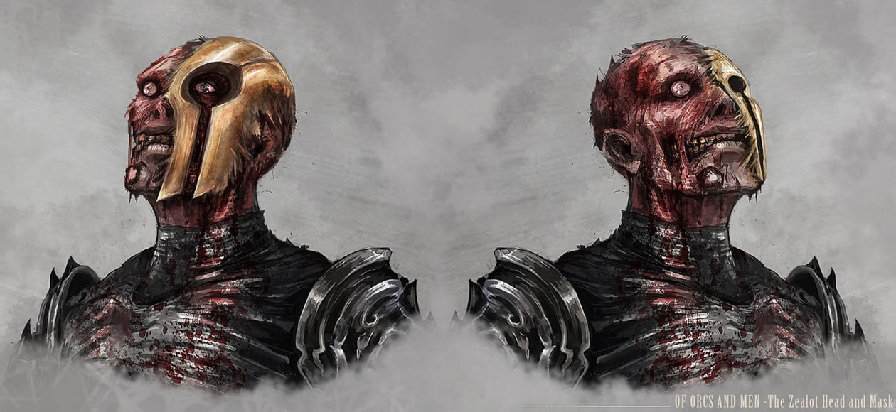 Zealot Head Art from Of Orcs and Men