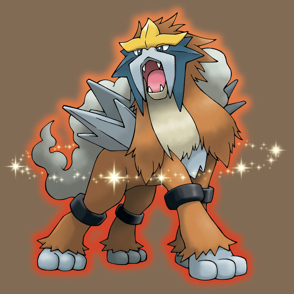 Shiny Entei Art from Pok&eacute;mon Black and White
