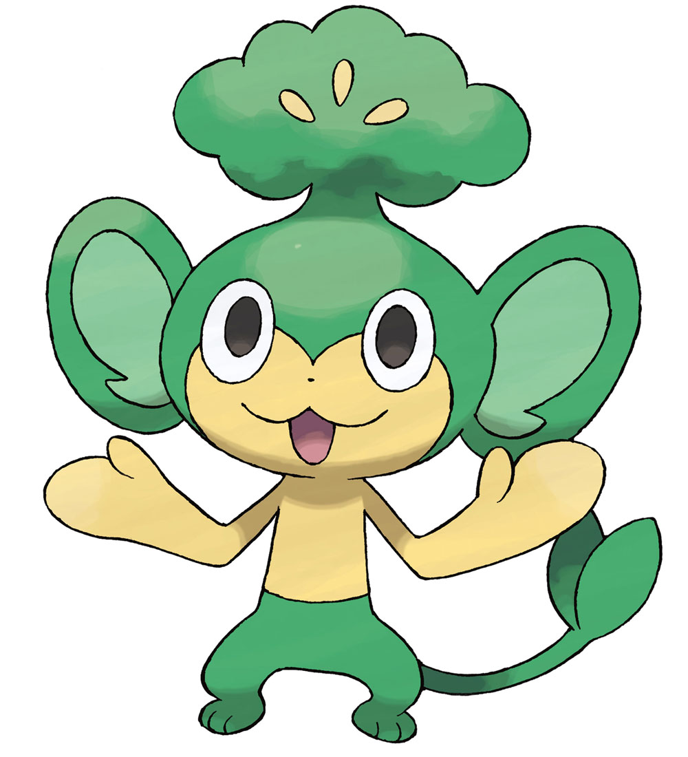 Pansage Art from Pok&eacute;mon Black and White