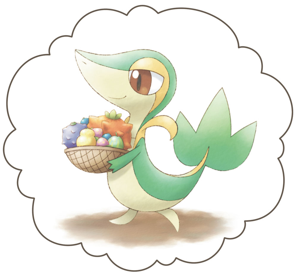 Snivy Berries Dream Art from Pok&eacute;mon Black and White