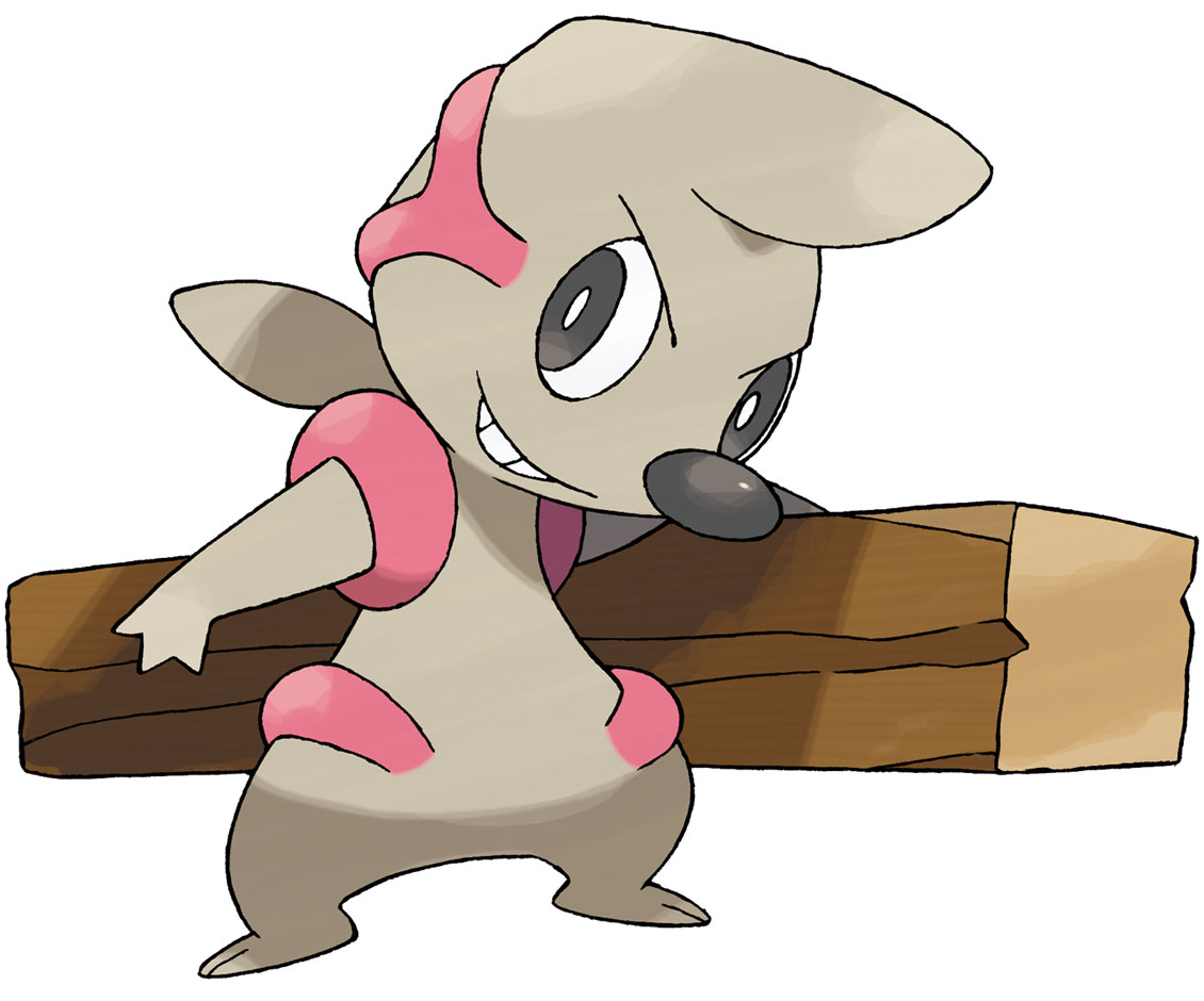 Timburr Art from Pok&eacute;mon Black and White