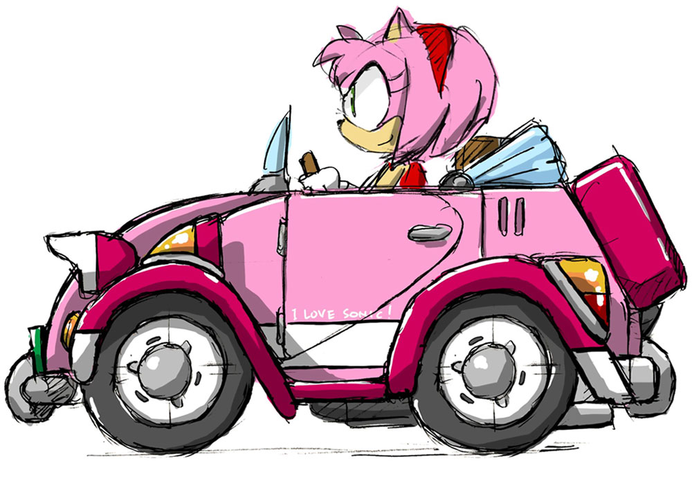 Amy Vehicle Concept Art from Sonic & Sega All-Stars Racing