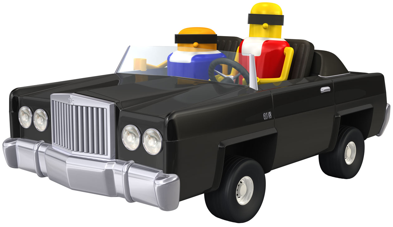Mobo & Robo in Vehicle Art from Sonic & Sega All-Stars Racing