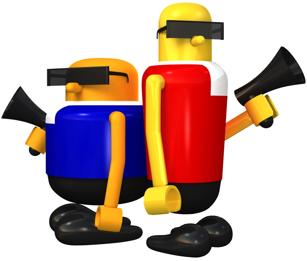 Mobo and Robo (Bonanza Bros.) Art from Sonic & Sega All-Stars Racing