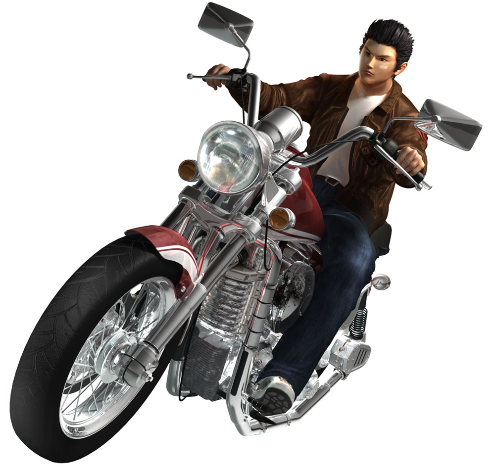 Ryo & Motorbike Art from Sonic & Sega All-Stars Racing