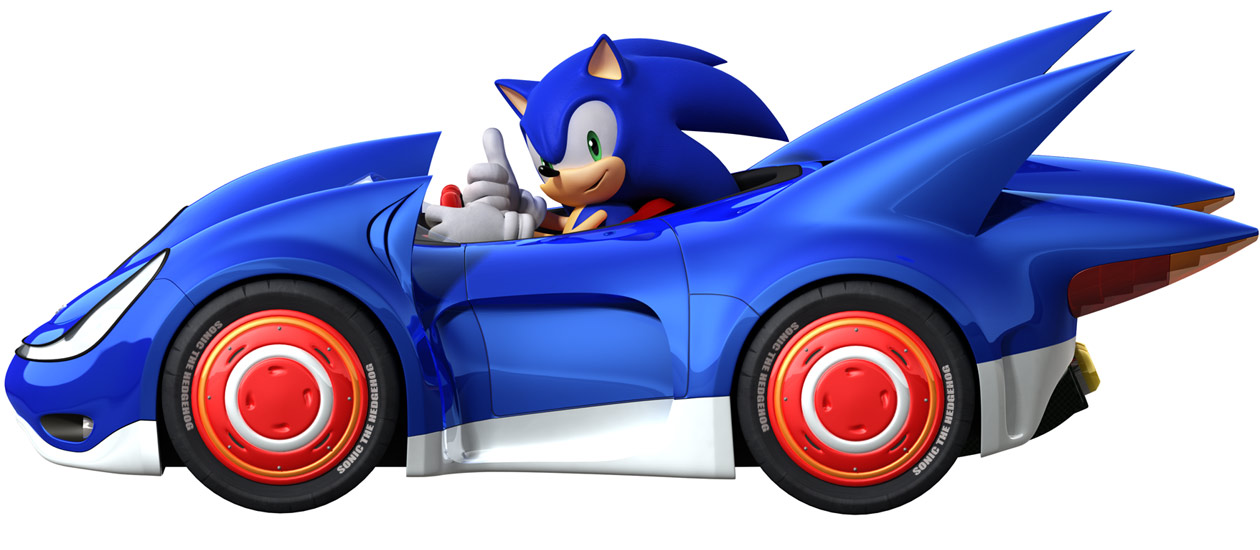 Sonic & Vehicle Art from Sonic & Sega All-Stars Racing