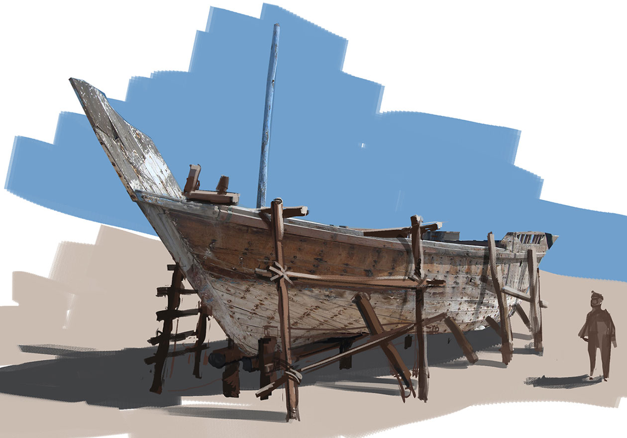 Boat Concept Art from Assassin's Creed IV: Black Flag