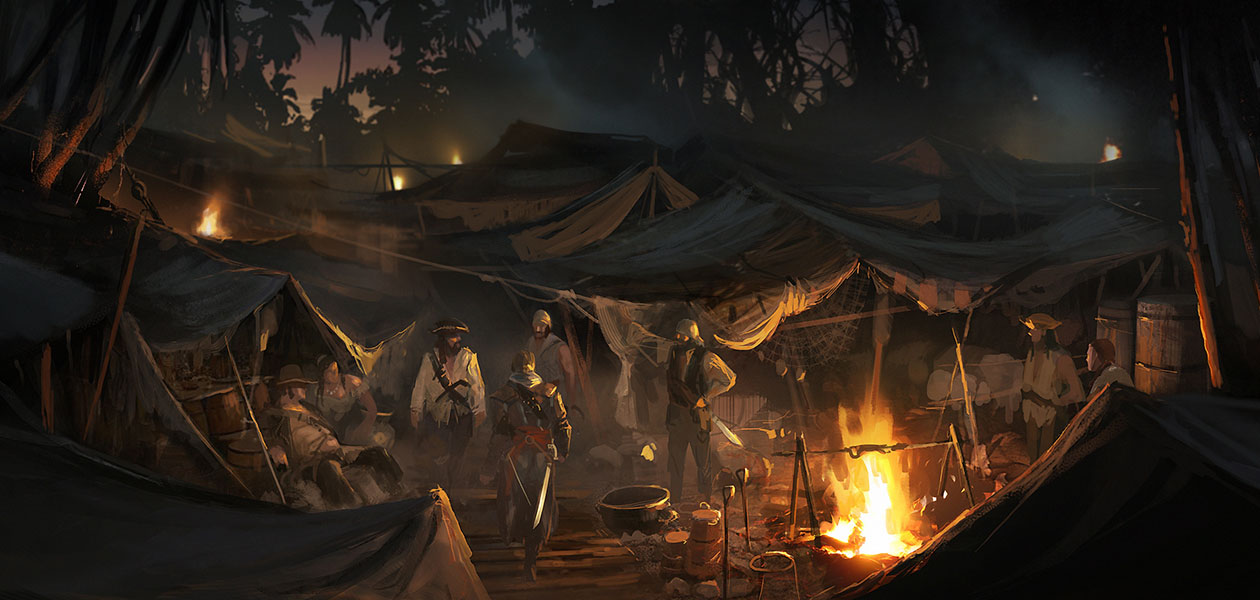 Campfire Art from Assassin's Creed IV: Black Flag