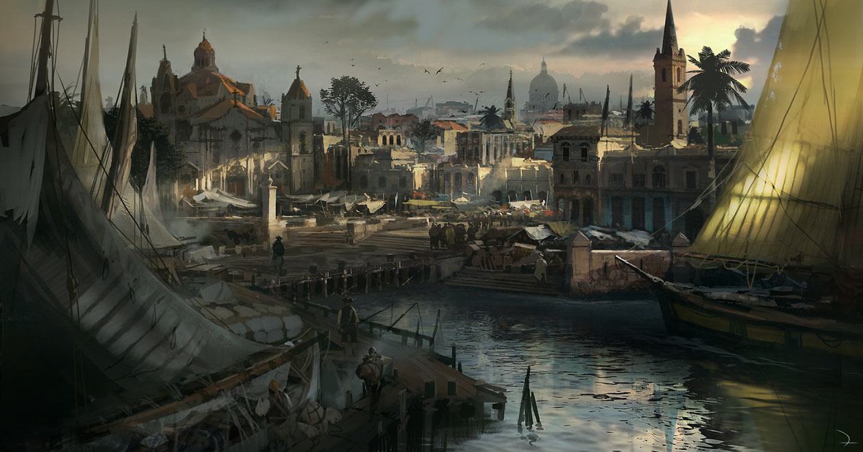 Havana Port Art from Assassin's Creed IV: Black Flag