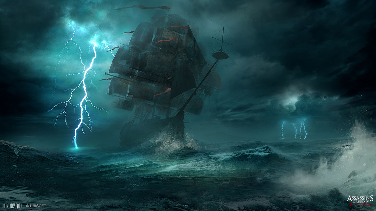 Ship Hunter Mood Art from Assassin's Creed IV: Black Flag