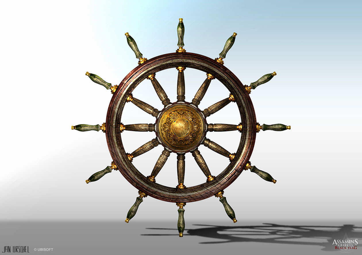 Jackdaw Ship Wheel, Queen Anne Art from Assassin's Creed IV: Black Flag