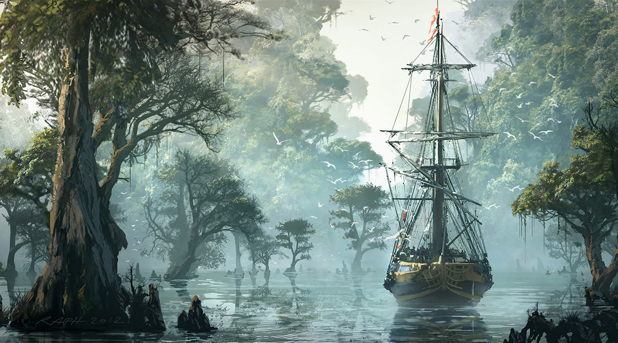Swamp Navigation Art from Assassin's Creed IV: Black Flag