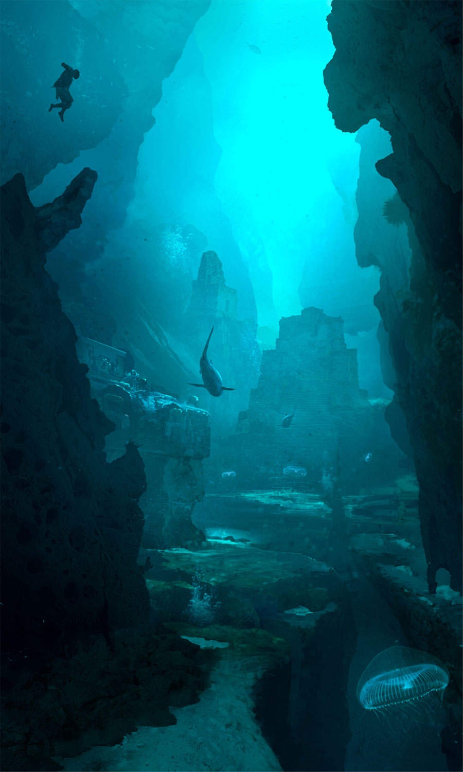 Underwater Ruins Art from Assassin's Creed IV: Black Flag