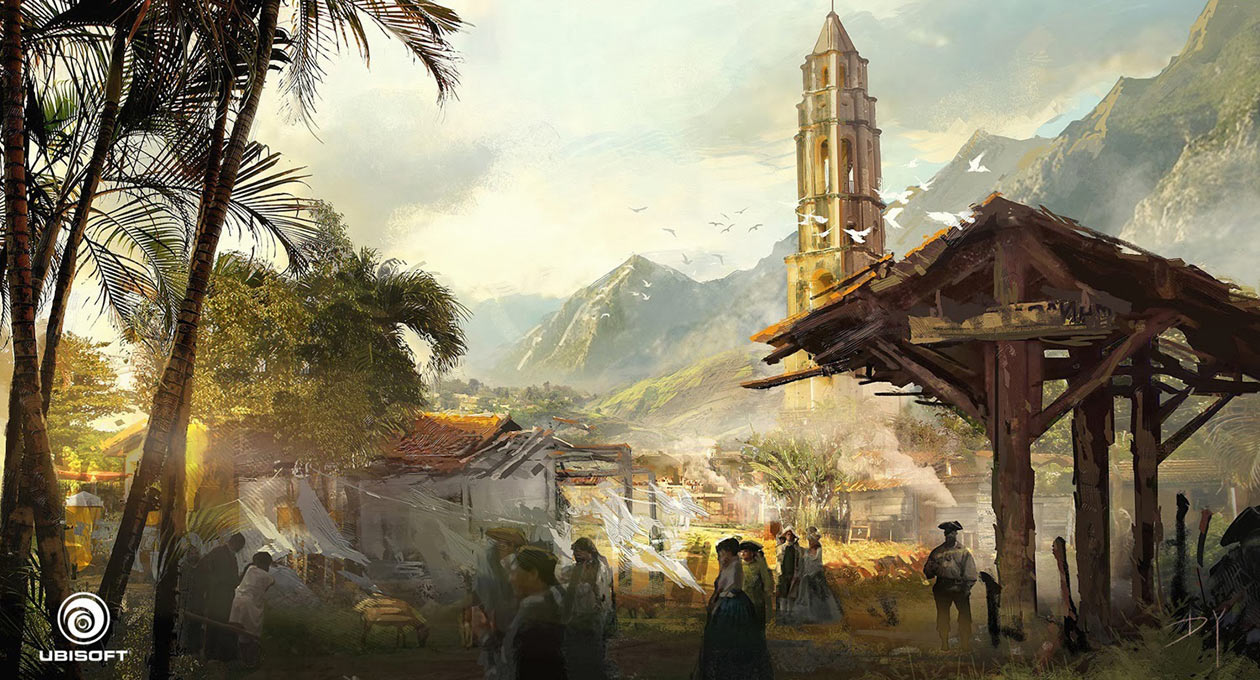 Village Landmark Art from Assassin's Creed IV: Black Flag