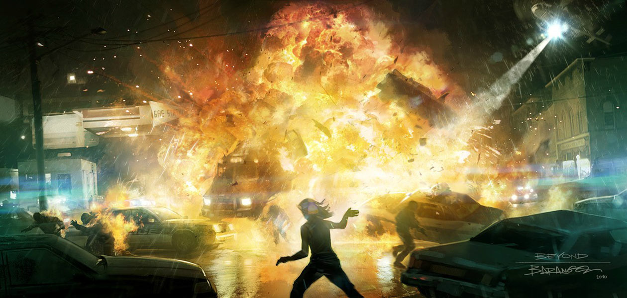 Gas Station Explosion Art from Beyond: Two Souls