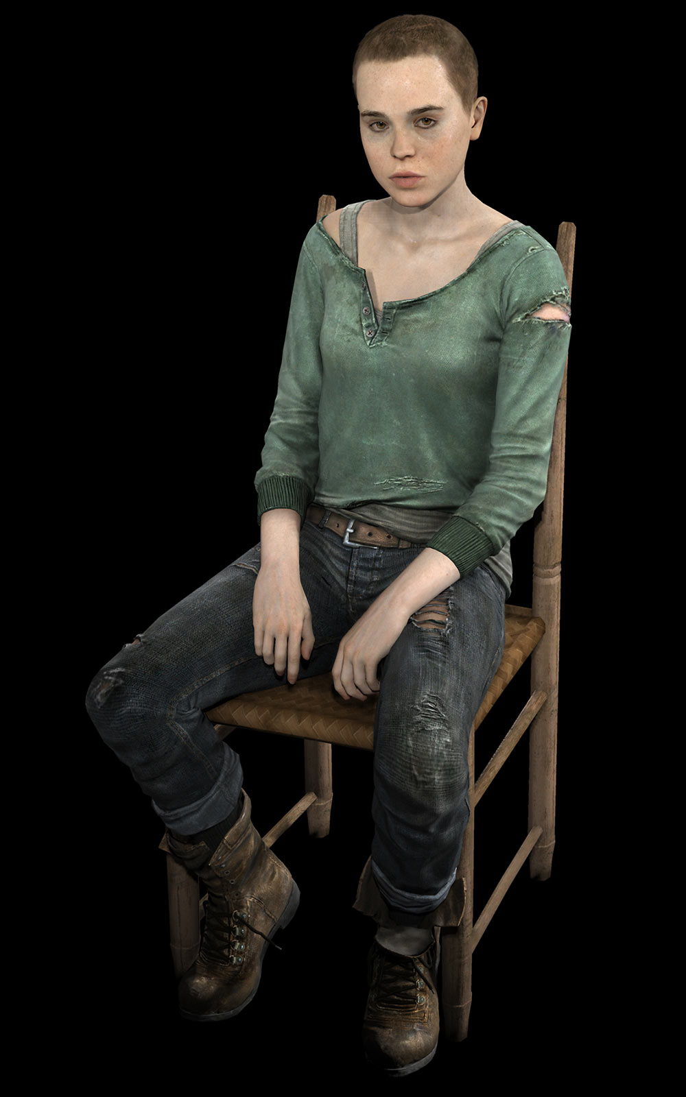 Jodie on Chair Art from Beyond: Two Souls
