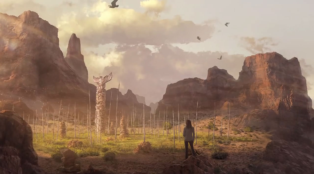 Navajo Landscape Art from Beyond: Two Souls