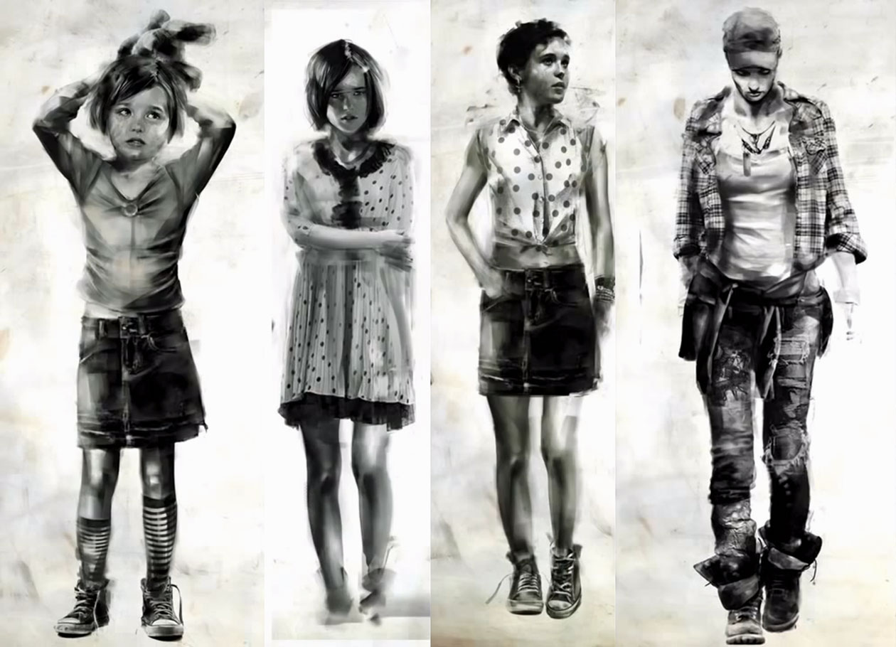 Young Jodie Concept Art from Beyond: Two Souls